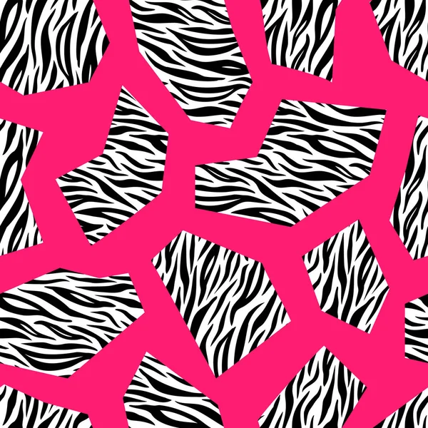 Vektor Zebra Nahtlose Geometrische Mustergestaltung Bunte Mode Animal Print — Stockvektor