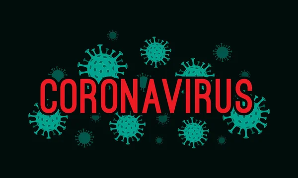 Vector Coronavirus Illustration Abstract Covid Novel Coronavirus Bacteria Dangerous Cell — Stock Vector