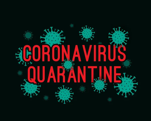 Illustrazione Della Quarantena Del Vettore Coronavirus Abstract Covid Romanzo Coronavirus — Vettoriale Stock