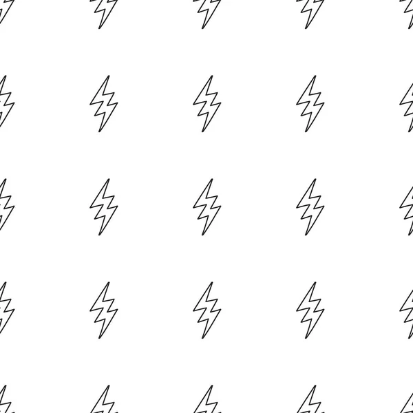 Vector Abstract Pop Art Pattern Lightning Bolts Trendy Thunder Background — Stock Vector