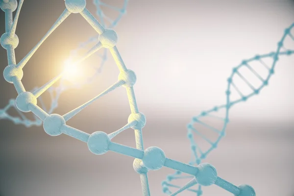 DNA su sfondo grigio — Foto Stock