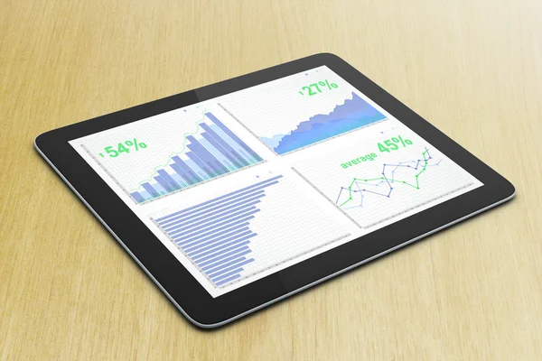 Ile iş grafik tablet — Stok fotoğraf