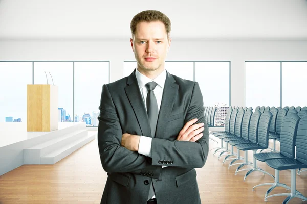 Handsome businessman in conference room — Stock Photo, Image