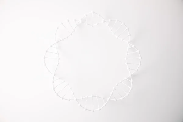 White DNA circle — Stok fotoğraf