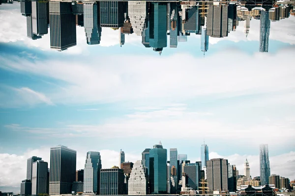 Upside down city — Stock Photo, Image