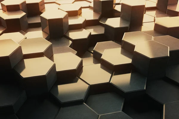 Fundo hexagonal abstrato — Fotografia de Stock