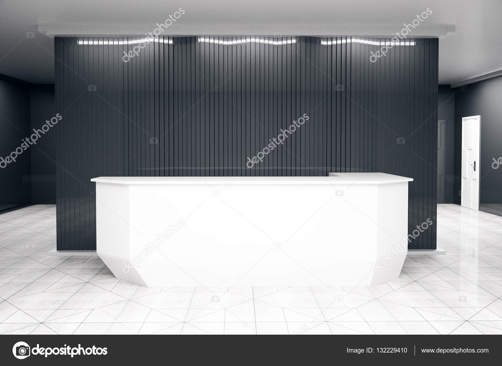 Contemporary Reception Desk Front Stock Photo Peshkov 132229410 Contemporary Reception Desk Front Stock Photo