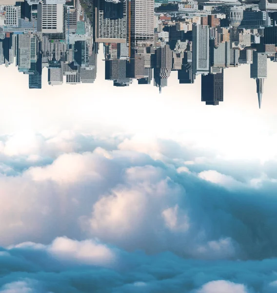 Abstract city and sky wallpaper — Stock Photo, Image