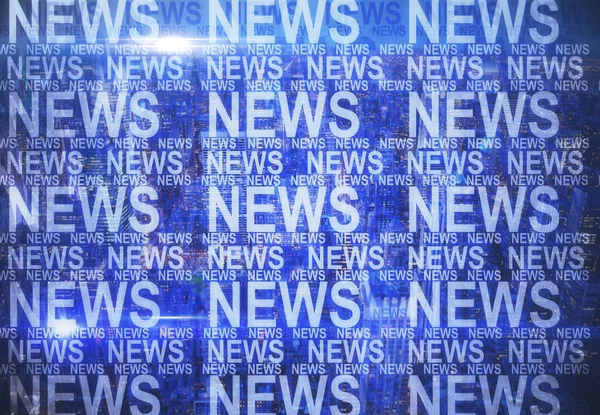 Padrão de notícias moderno no fundo da cidade — Fotografia de Stock