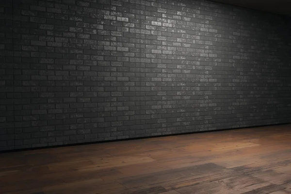 Camera con muro di mattoni vuoto — Foto Stock