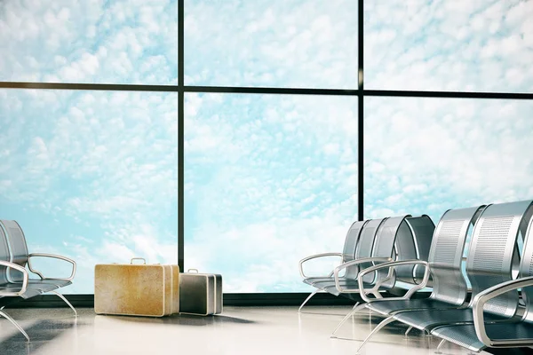 Аеропорт з видом на небо — стокове фото