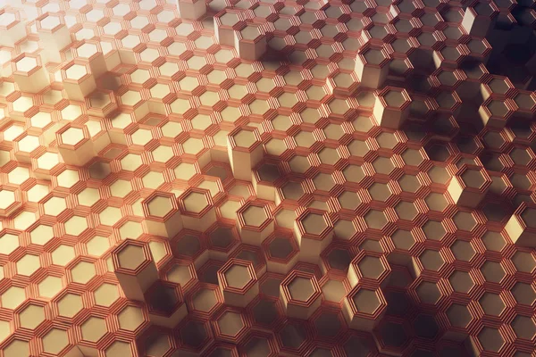 Cobre fundo favo de mel — Fotografia de Stock