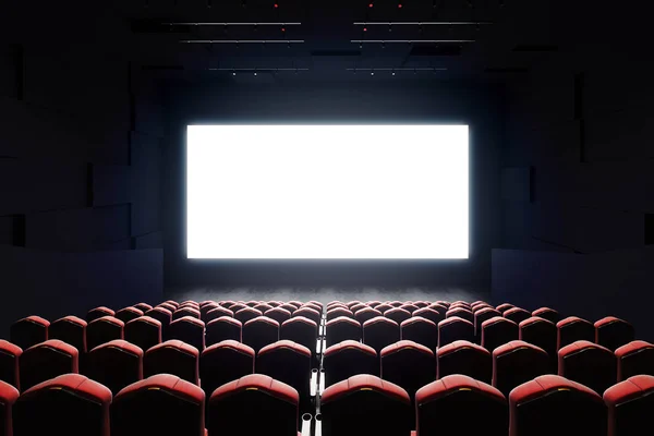 Pantalla de cine en blanco frontal — Foto de Stock