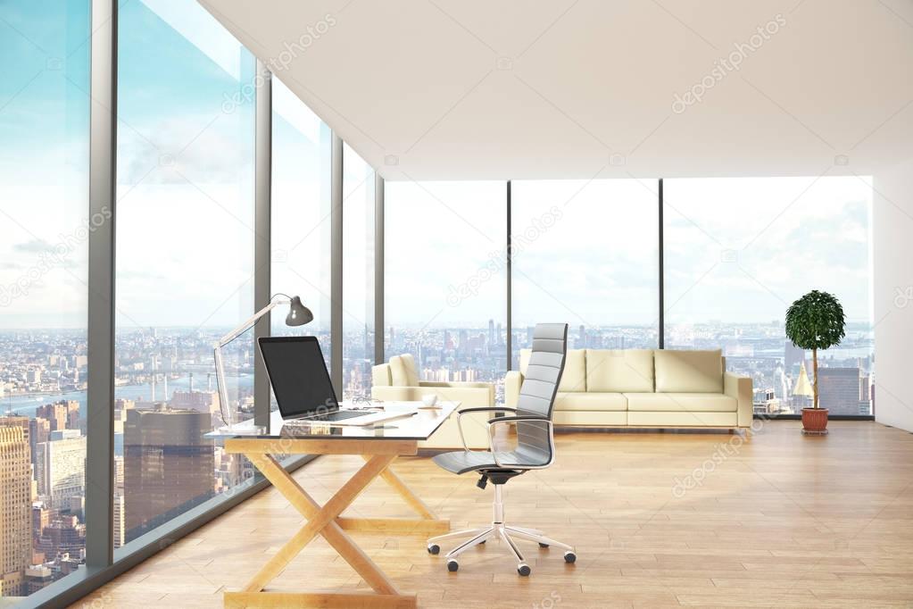 Moderne Büro mit Aussicht Stadtseite — Stockfoto © peshkov #149743732