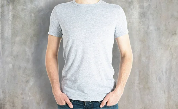 Casual adam beyaz gömlek ön — Stok fotoğraf