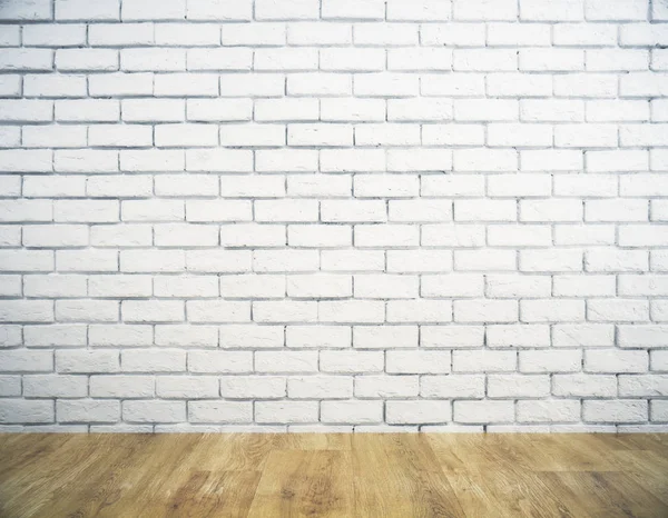 Interior con pared de ladrillo vacía — Foto de Stock