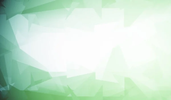 Witte achtergrond met groene veelhoekige patroon — Stockfoto
