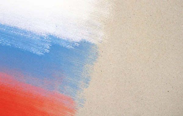 Pinceles creativos. Bandera rusa. Concepto patriotismo — Foto de Stock