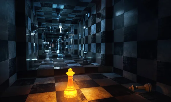 Шахматная комната — стоковое фото