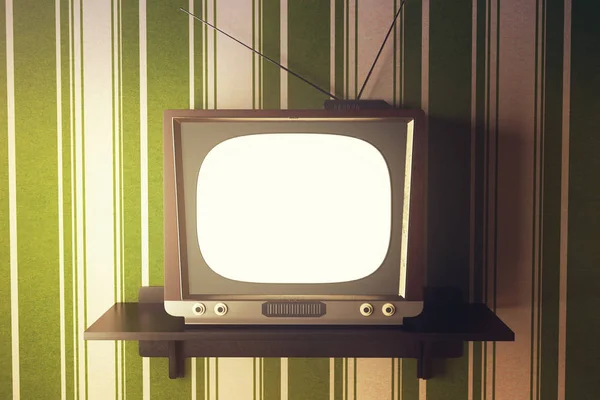 Retro z przodu telewizora — Zdjęcie stockowe