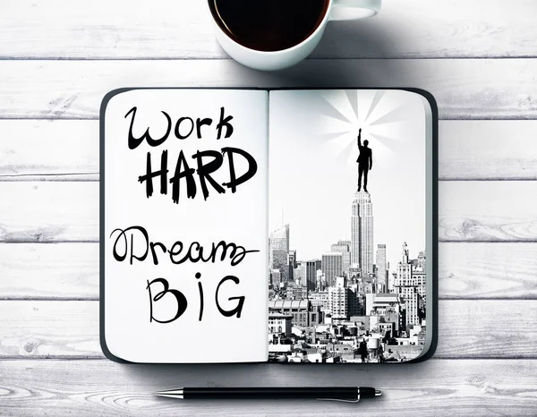 Werk Hard droom grote Concept — Stockfoto