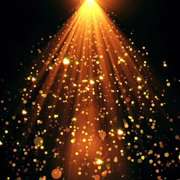 Золотой луч прожектора — стоковое фото