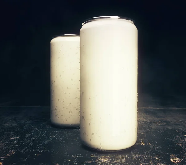 Duas latas de refrigerante no fundo grunge — Fotografia de Stock