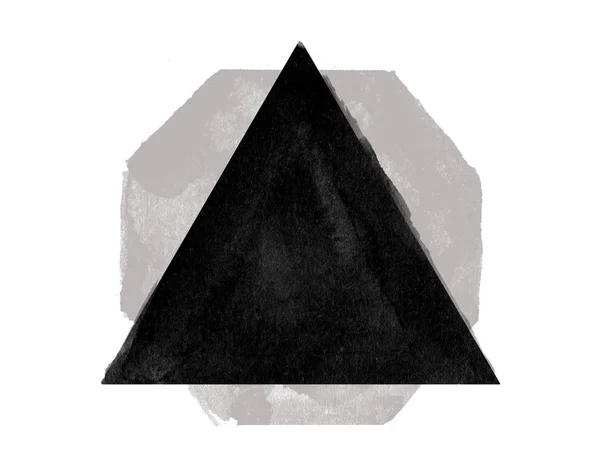 Abstract black triangle on white background. — Stock Photo, Image