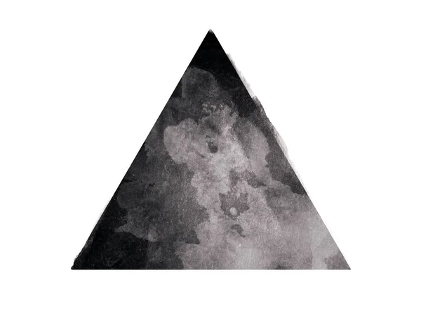 Triángulo negro abstracto sobre fondo blanco. Concepto de abstracción — Foto de Stock