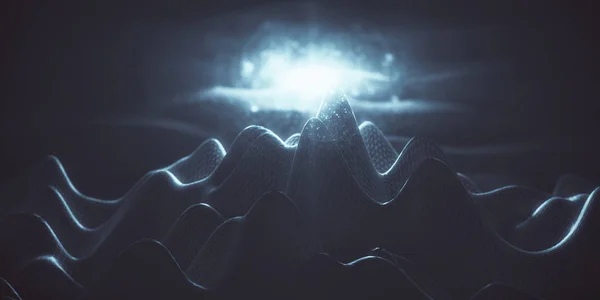 블루 다각형 산 — 스톡 사진
