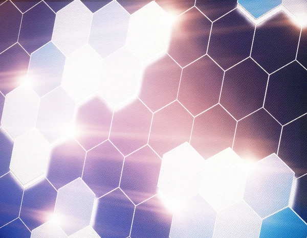 Cenário hexagonal abstrato — Fotografia de Stock
