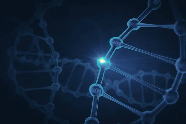 Izzó tech DNS hátteret. Gyógyászat fogalmát. 3D-leképezés — Stock Fotó