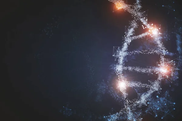 Sfondo di DNA incandescente — Foto Stock