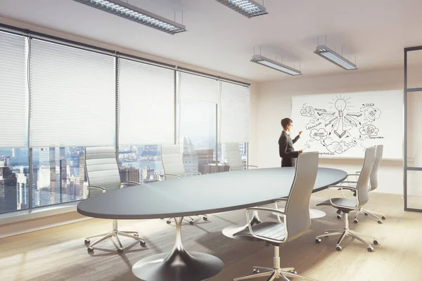 businessman in modern meeting room