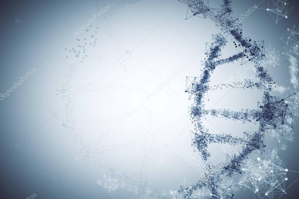 Glowing DNA background 