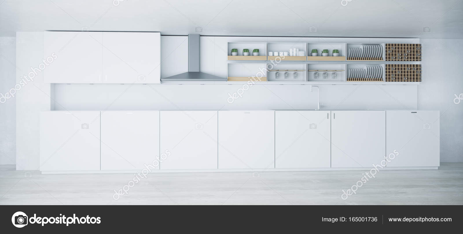 Weißes Licht Küche Interieur — Stockfoto © peshkov #165001736 Weißes Licht Küche Interieur — Stockfoto © peshkov #165001736