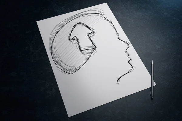 Papier met mannelijke hoofd — Stockfoto