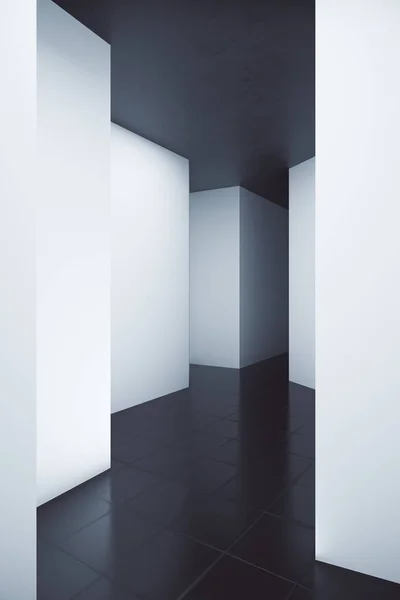Interior geométrico de luz abstracta — Foto de Stock