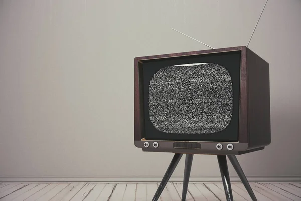Interior con TV vintage — Foto de Stock