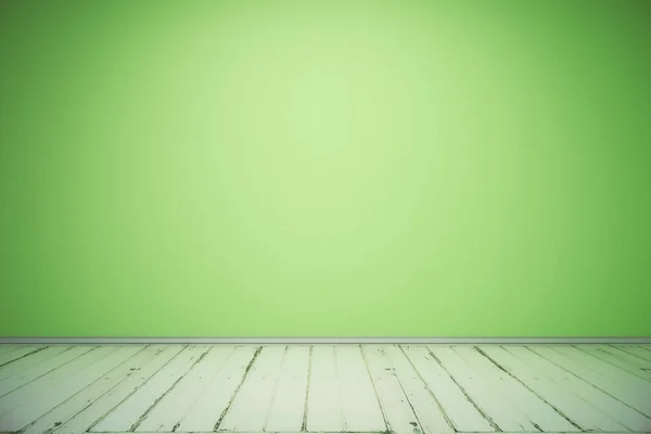 Pusty zielone ściany we wnętrzu — Zdjęcie stockowe