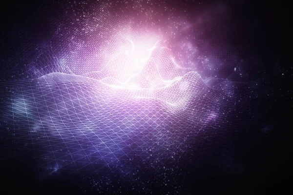 Purple polygonal space background — Stock Photo, Image