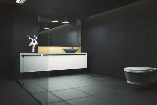 Темная ванная комната — стоковое фото