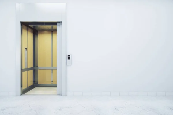 Номер с лифтом и чистой стеной — стоковое фото