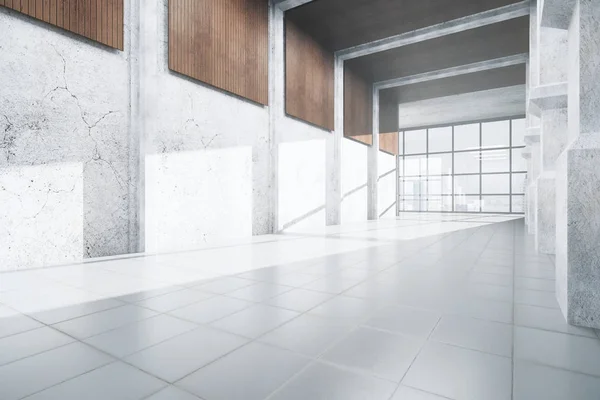 Interior de concreto branco moderno — Fotografia de Stock