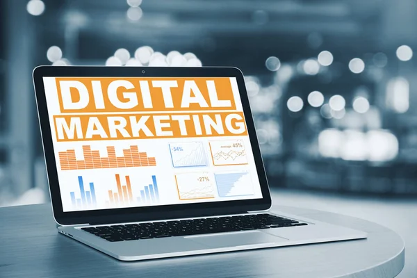 Concepto de marketing digital y finanzas — Foto de Stock