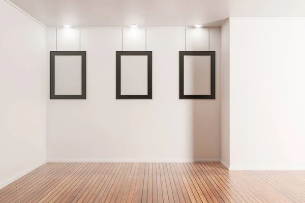 Modern interior with empty frames