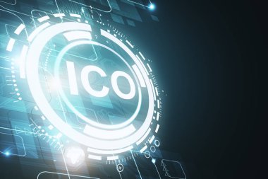 Glowing ICO backdrop  clipart