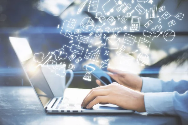 Concepto de comunicación y presentación — Foto de Stock