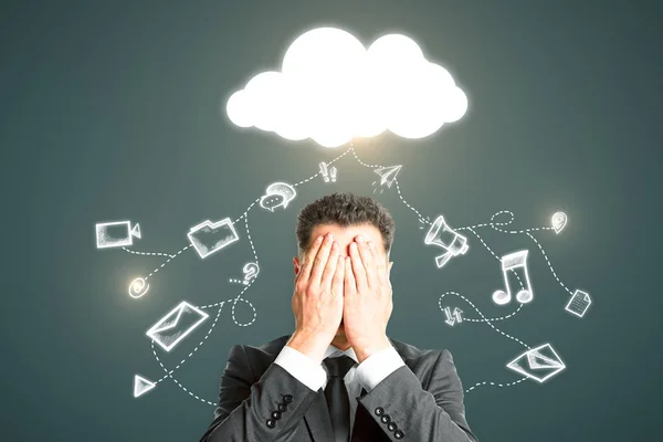 Cloud computing and data loss concept — Stock Photo, Image