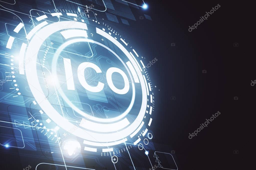 Glowing ICO background 
